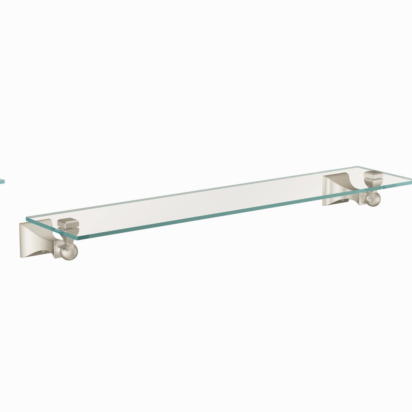22-Inch Wide Brushed Nickel Bathroom Vanity Shelf