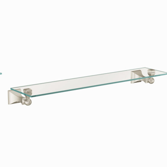 22-Inch Wide Brushed Nickel Bathroom Vanity Shelf