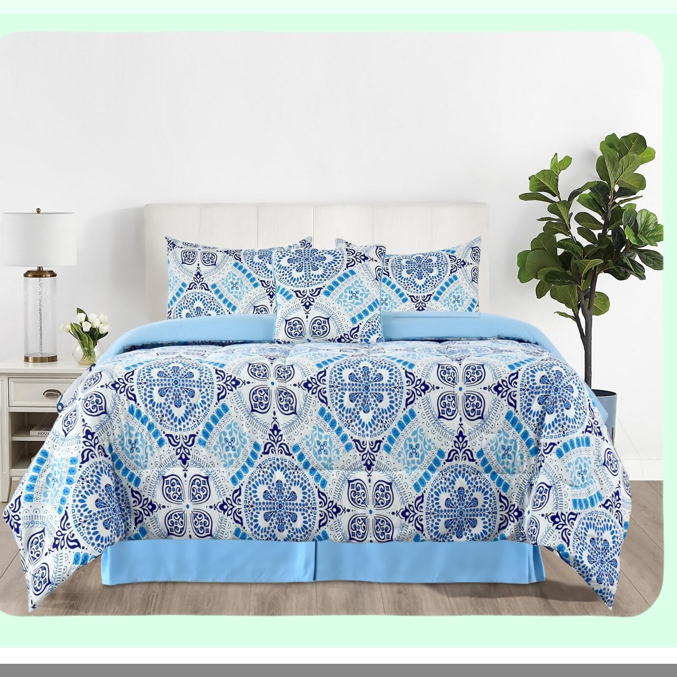 SkyComfort All Season 5-Piece Twin Comforter Set - Lightweight & Cozy Bedding for Year-Round Comfort - Twin Size Comforter Set for Ultimate Relaxation