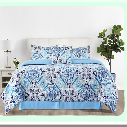 SkyComfort All Season 5-Piece Twin Comforter Set - Lightweight & Cozy Bedding for Year-Round Comfort - Twin Size Comforter Set for Ultimate Relaxation