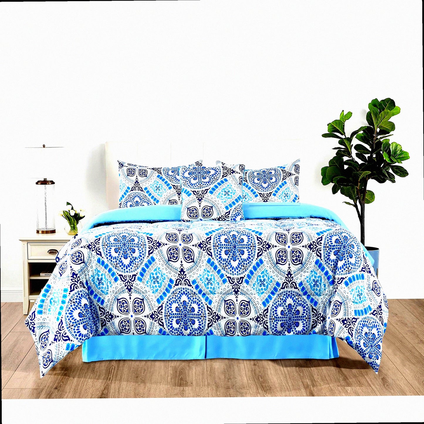 SkyComfort All Season 5-Piece Twin Comforter Set - Lightweight & Cozy Bedding for Year-Round Comfort - Twin Size Comforter Set for Ultimate Relaxation