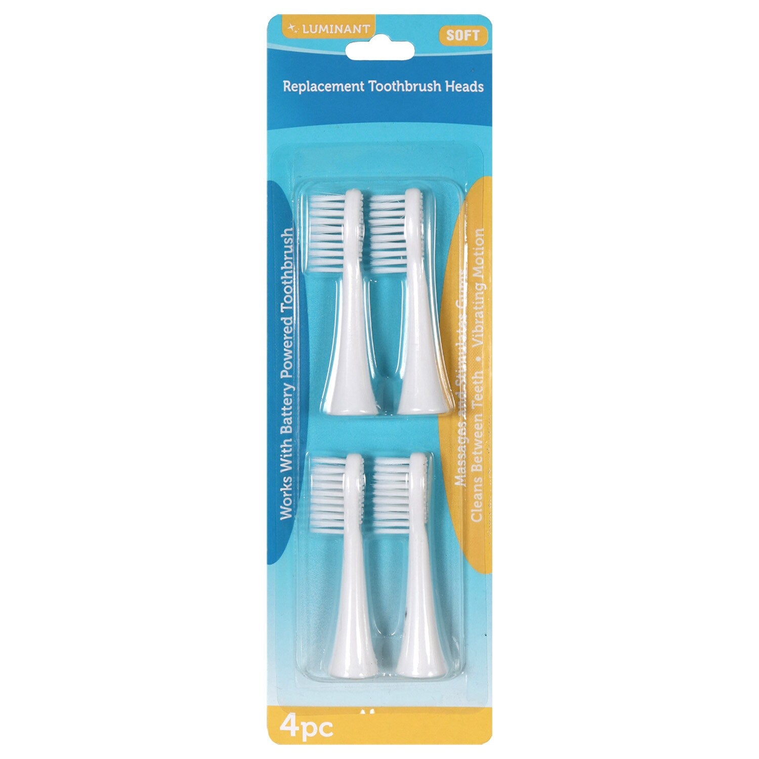 Luminant Replaceable Toothbrush Heads, 4-ct. Packs (Pack of 24)