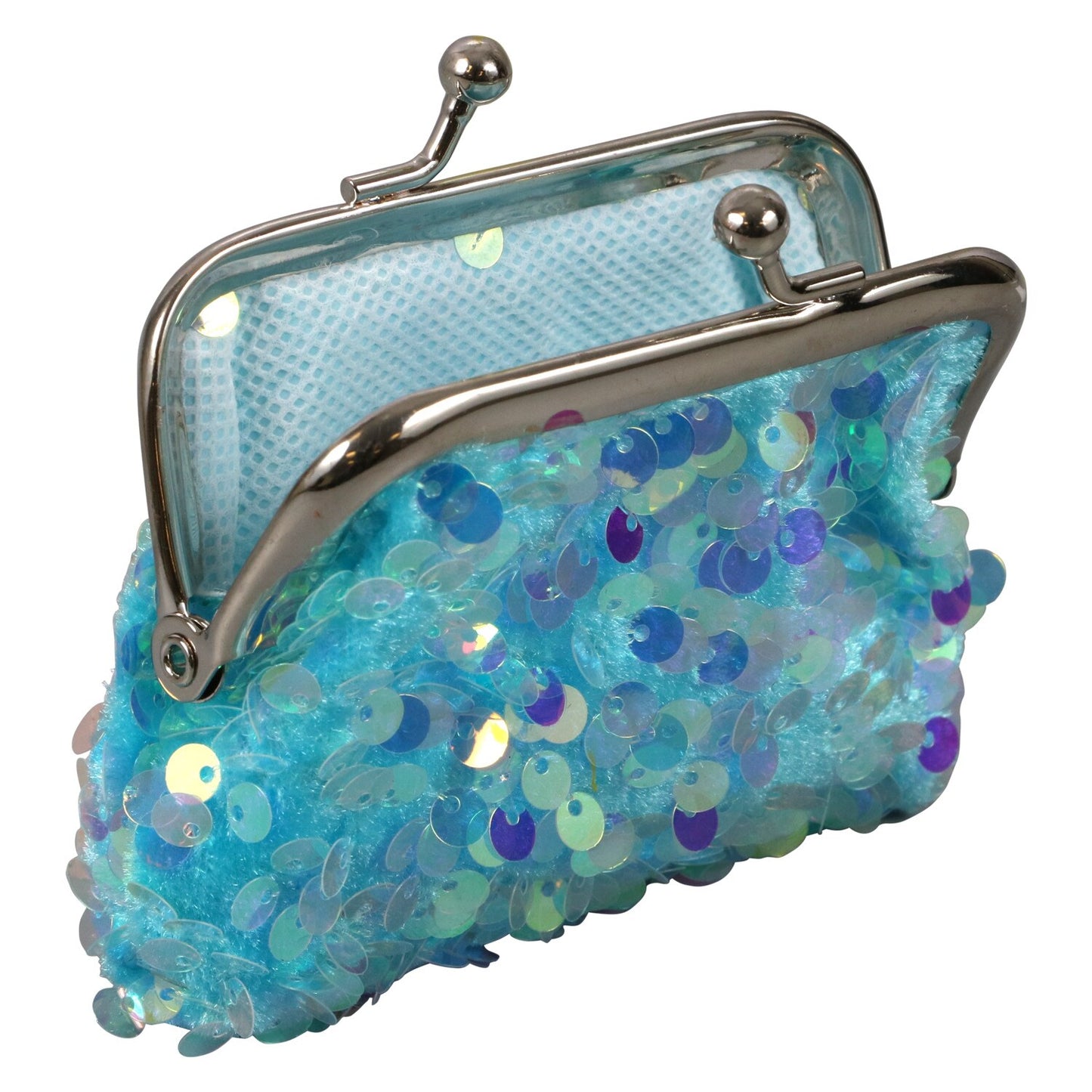 Iridescent Sequin Coin Snap Purses, 3.75x3.125 in. (Pack of 36)