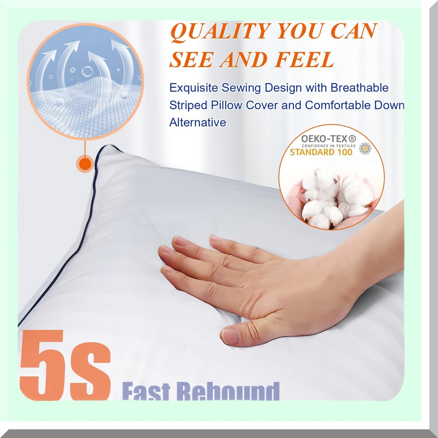 Luxury Euro Pillow Inserts - Set of 2 26x26 Decorative Throw Pillows - Premium Down Alternative Filled for Bed or Couch - Hotel Quality Soft Support