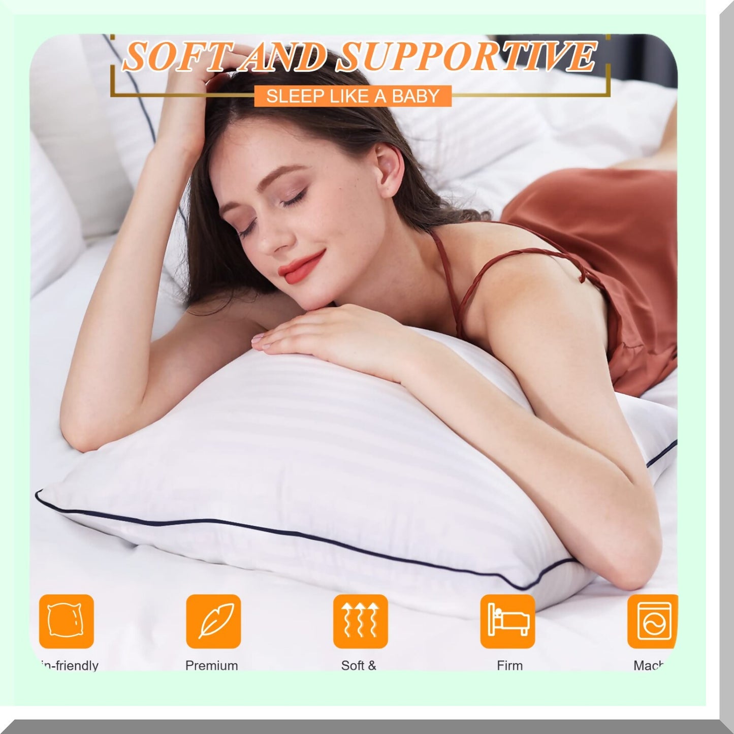 Luxury Euro Pillow Inserts - Set of 2 26x26 Decorative Throw Pillows - Premium Down Alternative Filled for Bed or Couch - Hotel Quality Soft Support