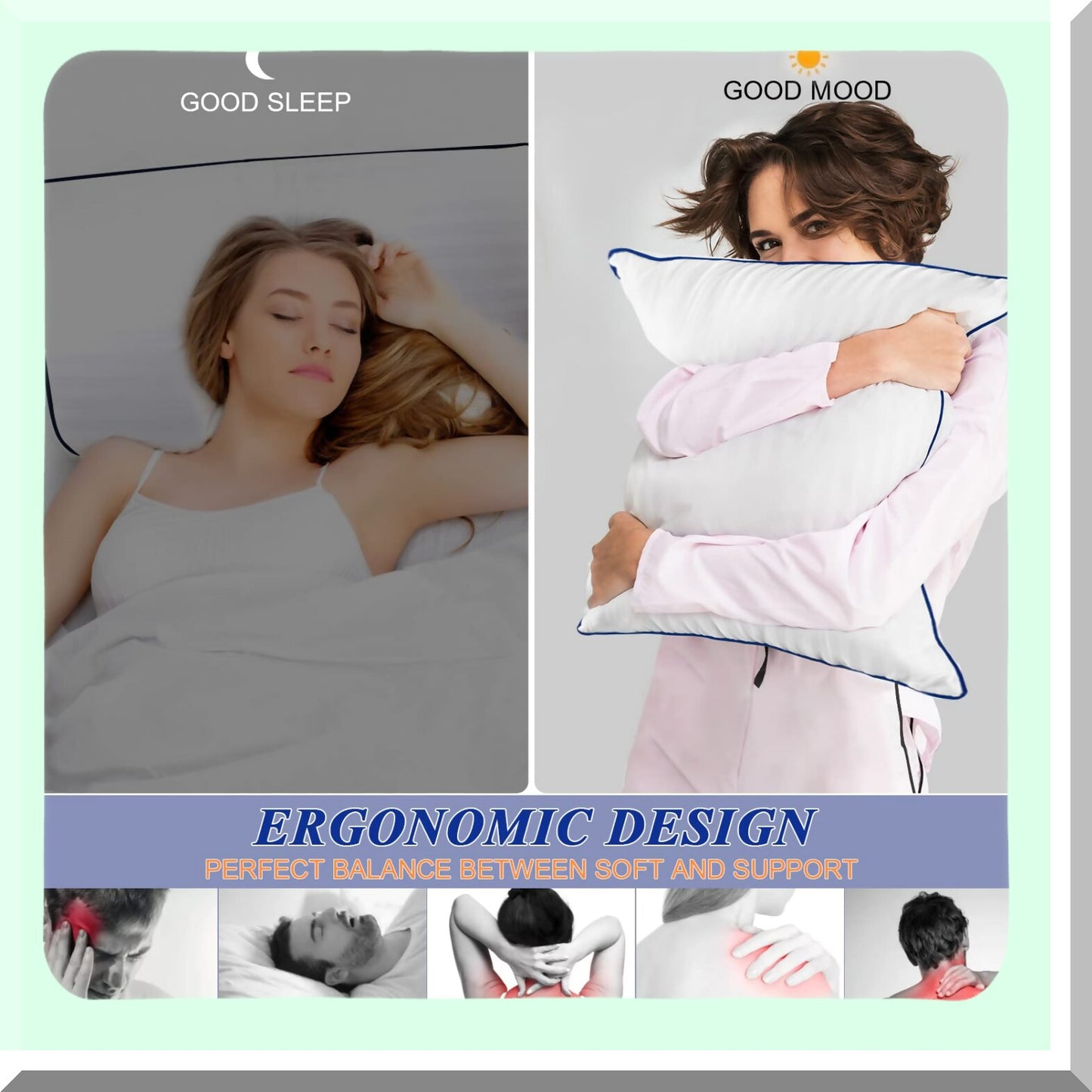 Luxury Euro Pillow Inserts - Set of 2 26x26 Decorative Throw Pillows - Premium Down Alternative Filled for Bed or Couch - Hotel Quality Soft Support