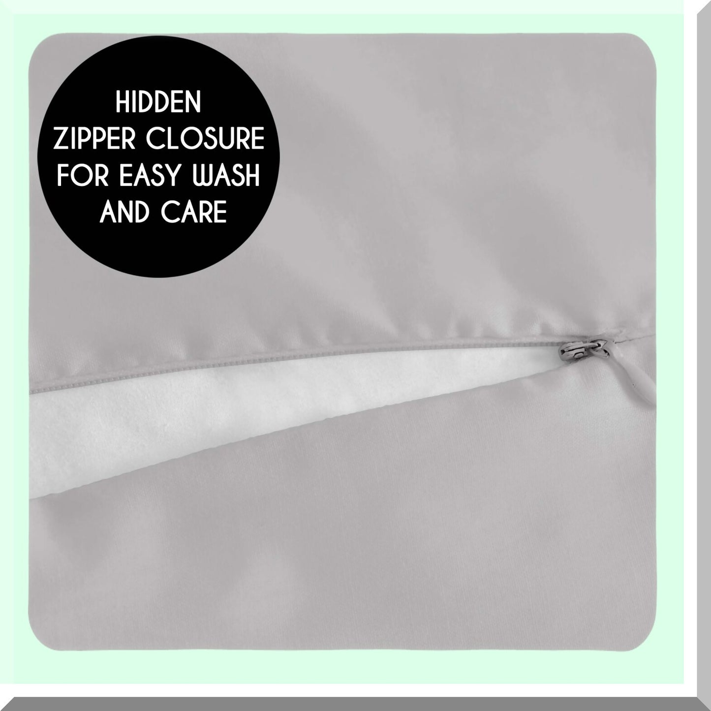 Crushed Velvet Boho Chic Throw Pillow Cover - Grey Silver Metallic Glam - Textured Soft Shiny Modern Bohemian Decor - 54x20 Long Body Case