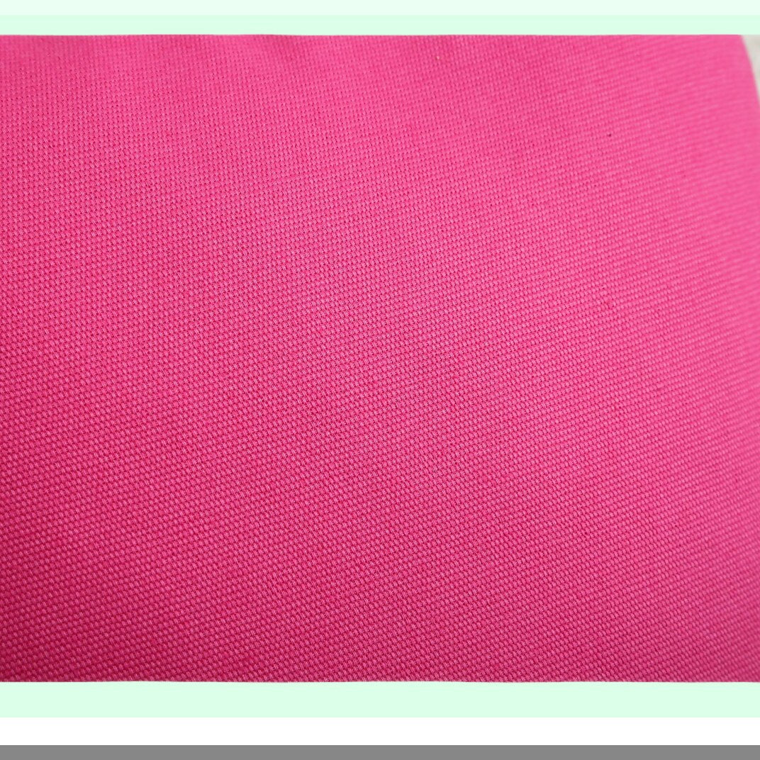 Cotton Canvas Colorful Throw Pillow Covers - Hot Pink 20x20 - Set of 2 - Decorative Cushion Covers - 100% Cotton - 45 Colors Available