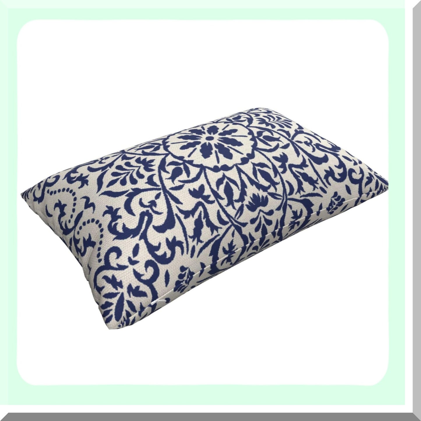 Boho Navy Blue Ethnic Pillow Covers Set - 12x20 Outdoor Throw Pillows with Farmhouse Cushion Design for Sofa Couch Home Decor