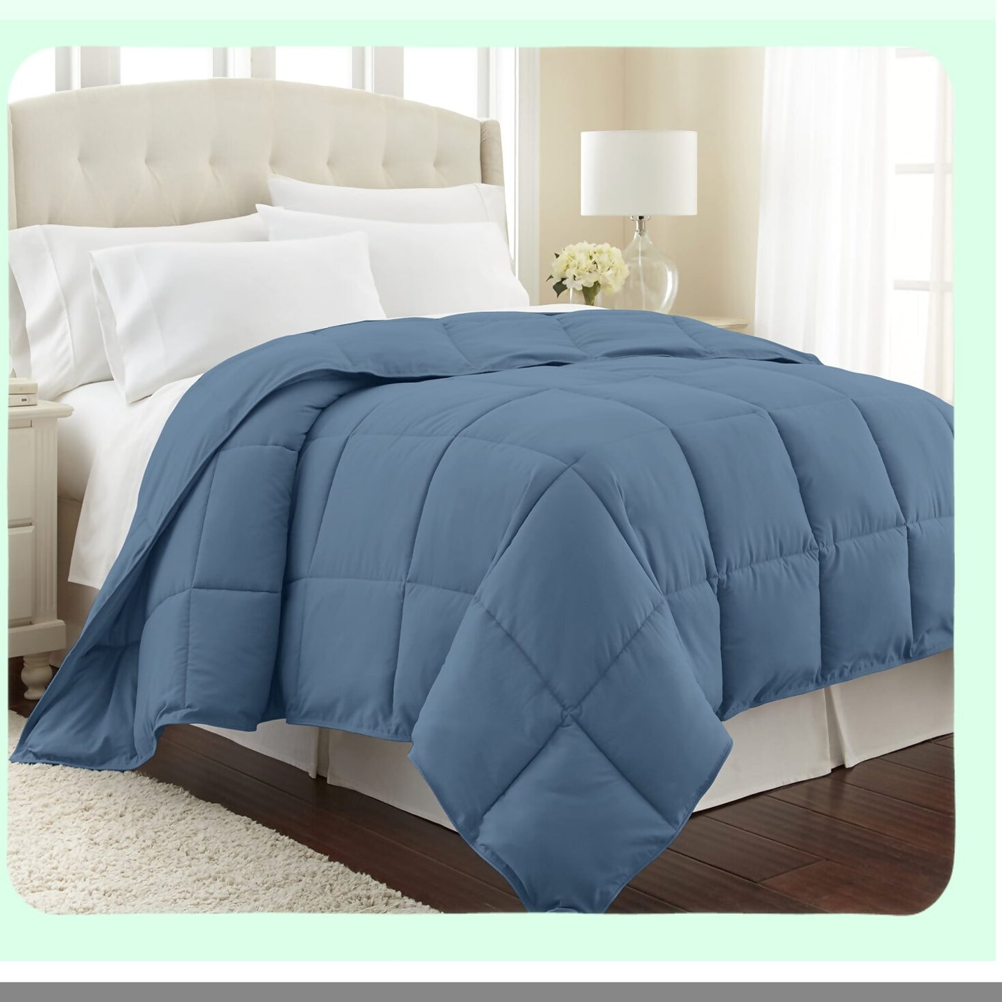BlueWave All-Season Oversized Down-Alternative Comforter - California King Size - Premium Quality Bedding for Southshore Living