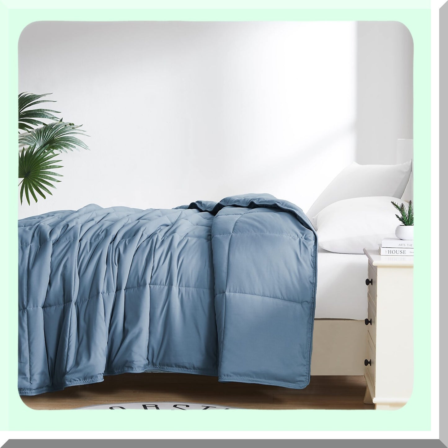 BlueWave All-Season Oversized Down-Alternative Comforter - California King Size - Premium Quality Bedding for Southshore Living