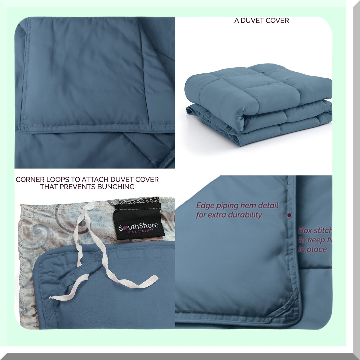 BlueWave All-Season Oversized Down-Alternative Comforter - California King Size - Premium Quality Bedding for Southshore Living