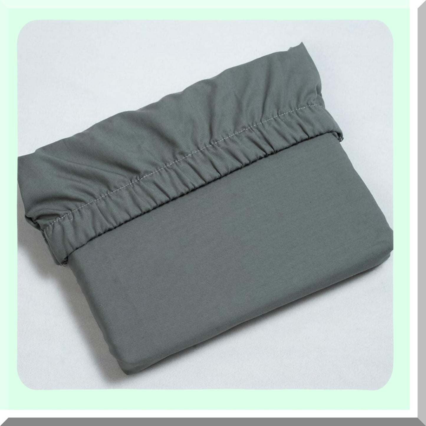 Luxury Cool Cotton Percale Fitted Sheet - 400 Thread Count, Soft Silky Deep Pockets, Hotel Quality Bedding in Dark Grey - Home Comfort & Style