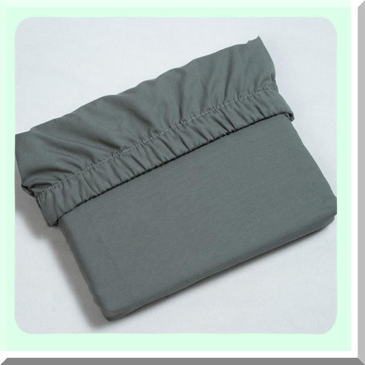 Luxury Cool Cotton Percale Fitted Sheet - 400 Thread Count, Soft Silky Deep Pockets, Hotel Quality Bedding in Dark Grey - Home Comfort & Style