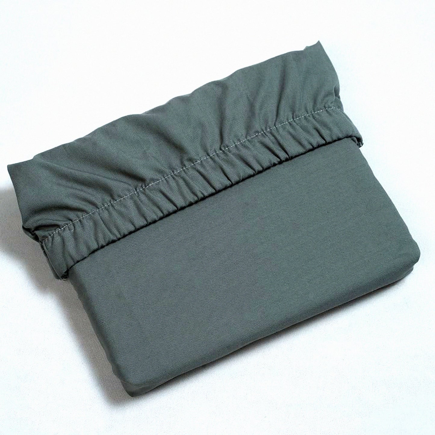 Luxury Cool Cotton Percale Fitted Sheet - 400 Thread Count, Soft Silky Deep Pockets, Hotel Quality Bedding in Dark Grey - Home Comfort & Style