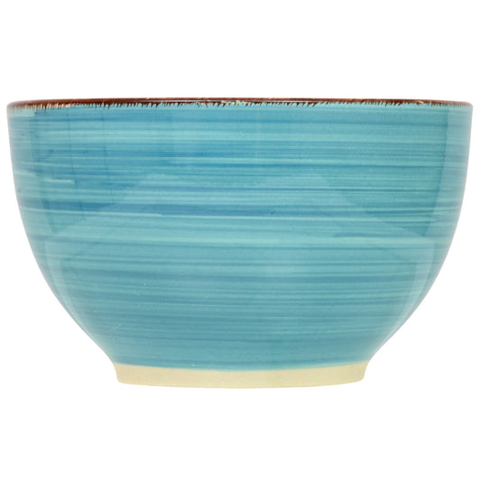 Royal Norfolk Turquoise Swirl Stoneware Bowls, 5.5 in. (Pack of 4)
