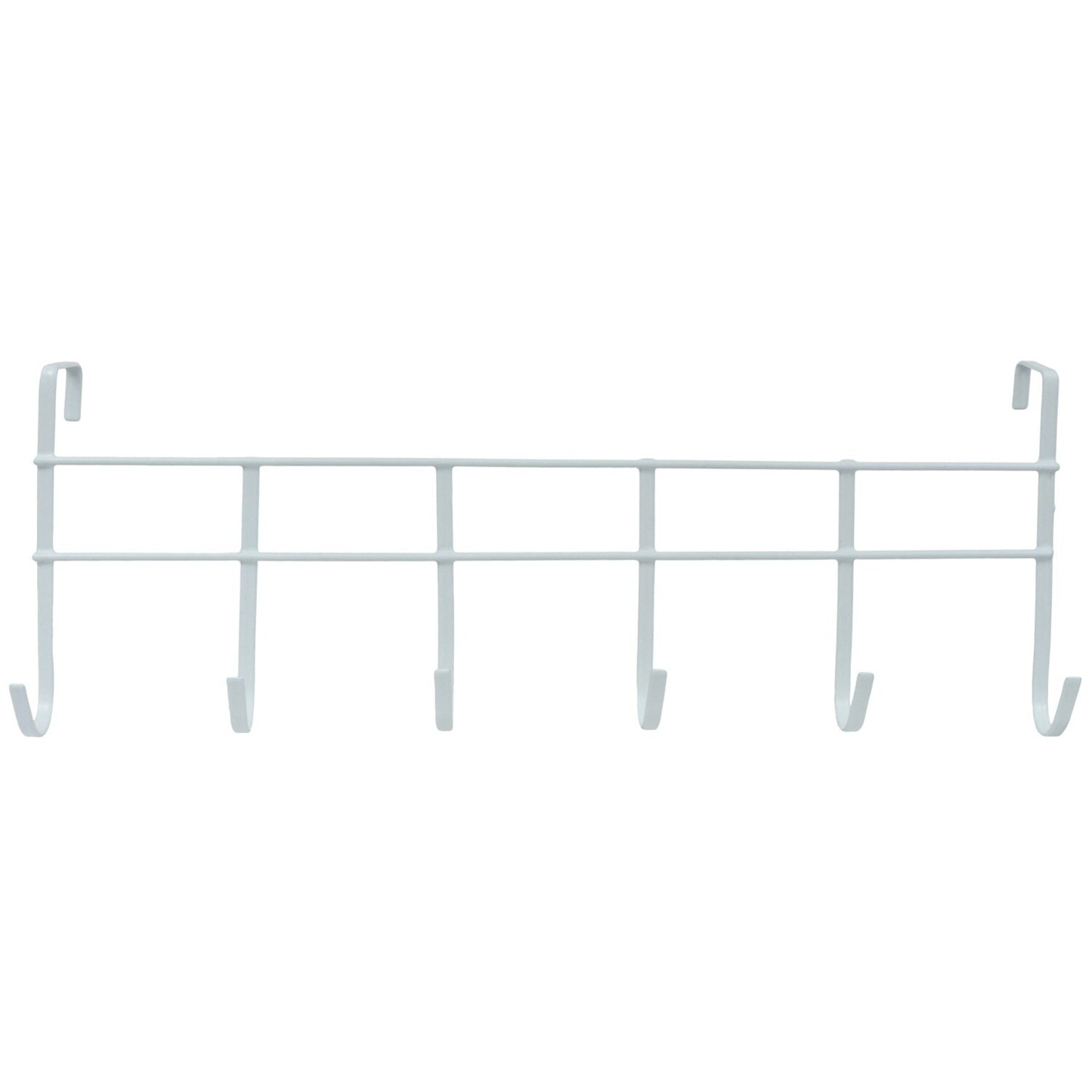 Essentials 6-Hook White Over-the-Door Metal Racks (Pack of 24)