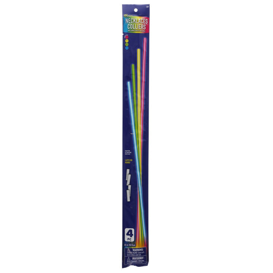 Novelty Glow Stick Necklaces, 4-pc. (Pack of 36)