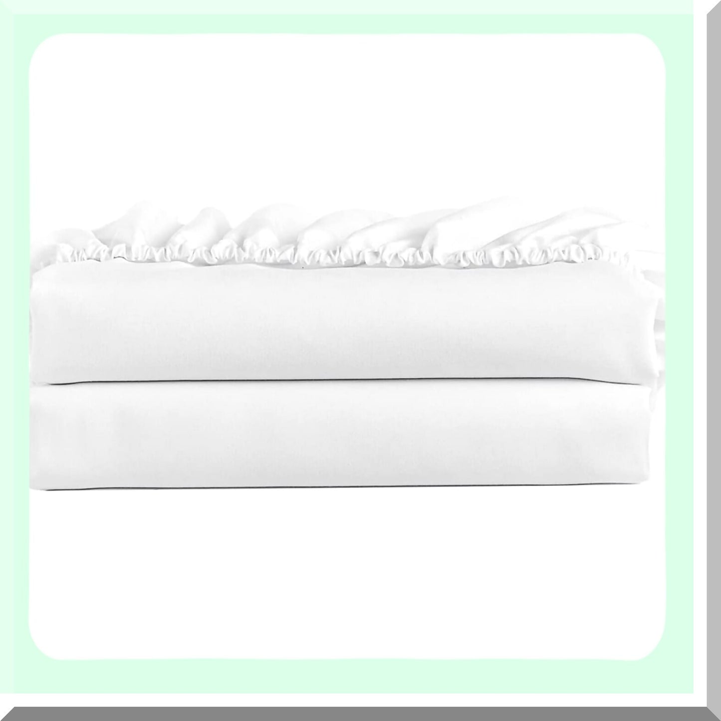 UltraSoft CoolFit Fitted Sheet Set - Hotel Quality 2 Pack Deep Pocket Brushed Microfiber Sheets for Size Bed - Breathable White Bedding