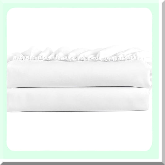 UltraSoft CoolFit Fitted Sheet Set - Hotel Quality 2 Pack Deep Pocket Brushed Microfiber Sheets for Size Bed - Breathable White Bedding