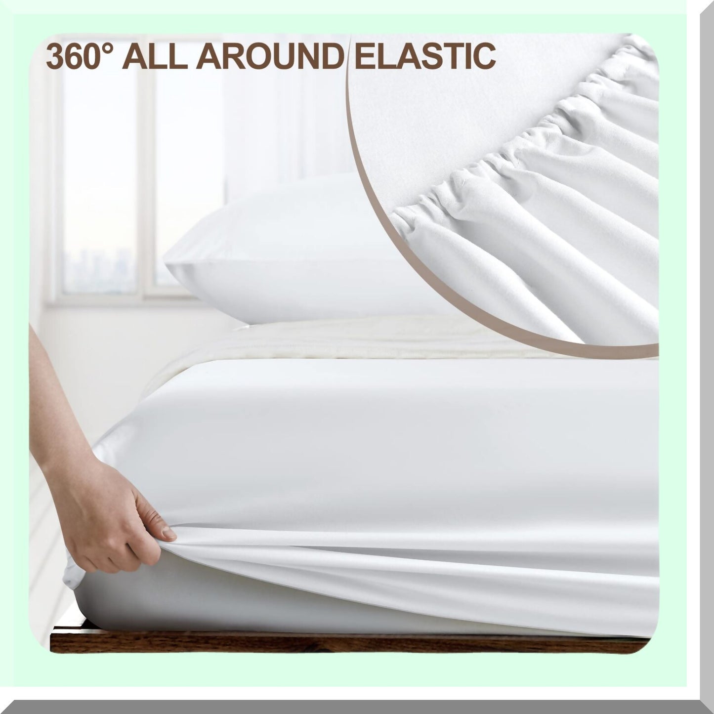 UltraSoft CoolFit Fitted Sheet Set - Hotel Quality 2 Pack Deep Pocket Brushed Microfiber Sheets for Size Bed - Breathable White Bedding