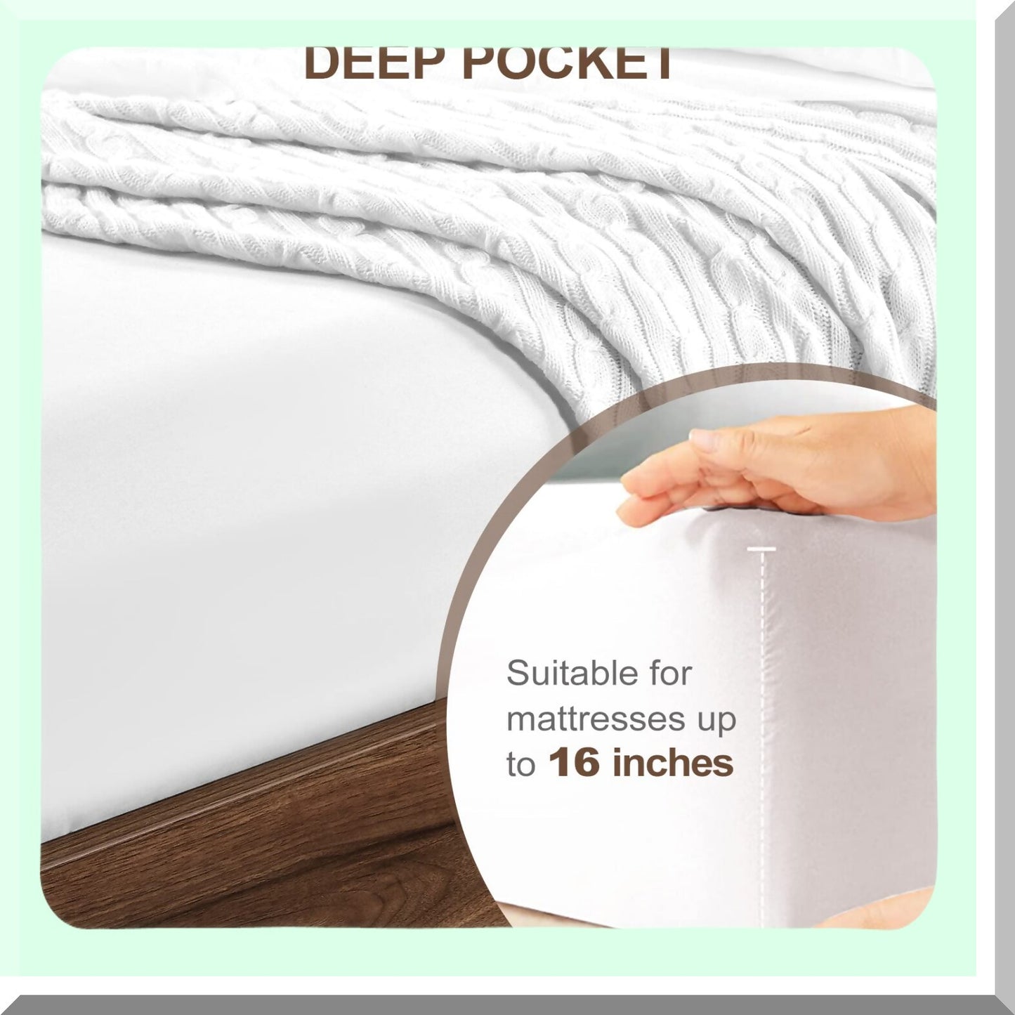 UltraSoft CoolFit Fitted Sheet Set - Hotel Quality 2 Pack Deep Pocket Brushed Microfiber Sheets for Size Bed - Breathable White Bedding