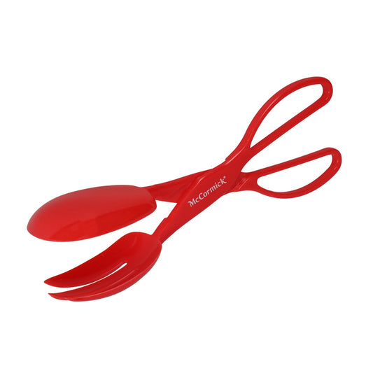 Red Plastic Salad Tongs, 11-in. (Pack of 24)