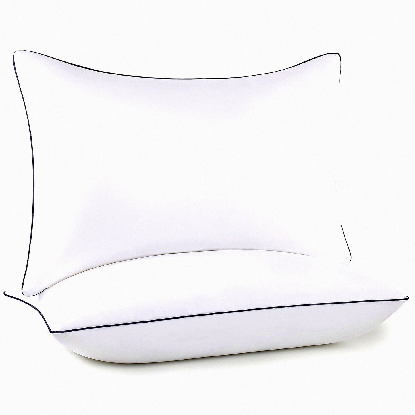 CoolDreams Plush Support Pillows - Queen Size 2 Pack for Side, Back, and Stomach Sleepers. Cooling Technology with Down Alternative Filling for Luxury Softness.