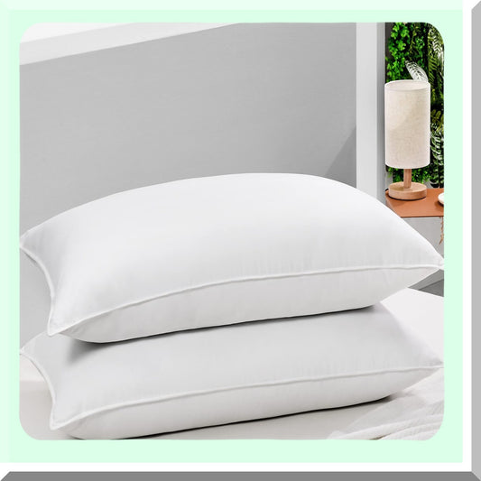 Luxury SleepEase Down Alternative Pillows - Set of 2 Standard Size Hotel Collection Pillows for Sleeping - 20 x 26 Inches - Plush Comfort & Support