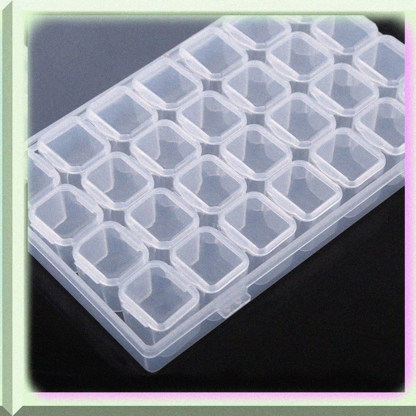 28 Compartments Clear Plastic Storage Box