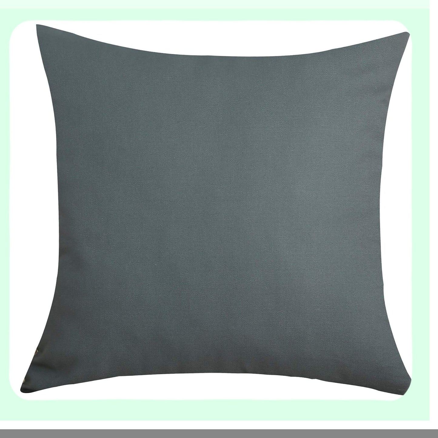 Canvas Chic Pillow Covers - Set of 2 Decorative Solid 100% Cotton Cushion Covers in Steel Grey - 18"x18" Size - 45 Color Options Available