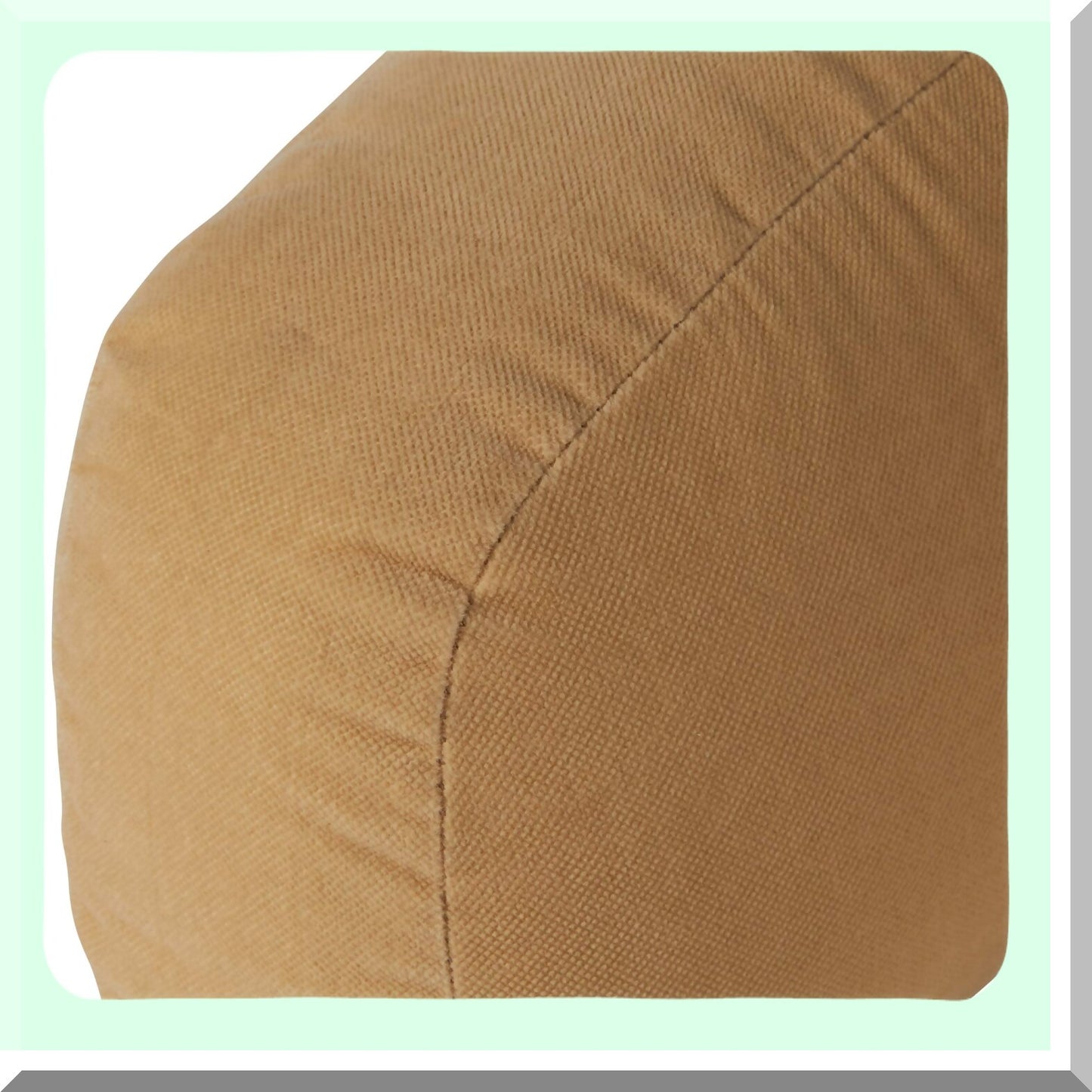 CozyKid Plush Microfiber Bedrest Pillow - Soft Beige Junior Cushion for Kids, Reading, Gaming, and Relaxing - Supportive and Comfortable