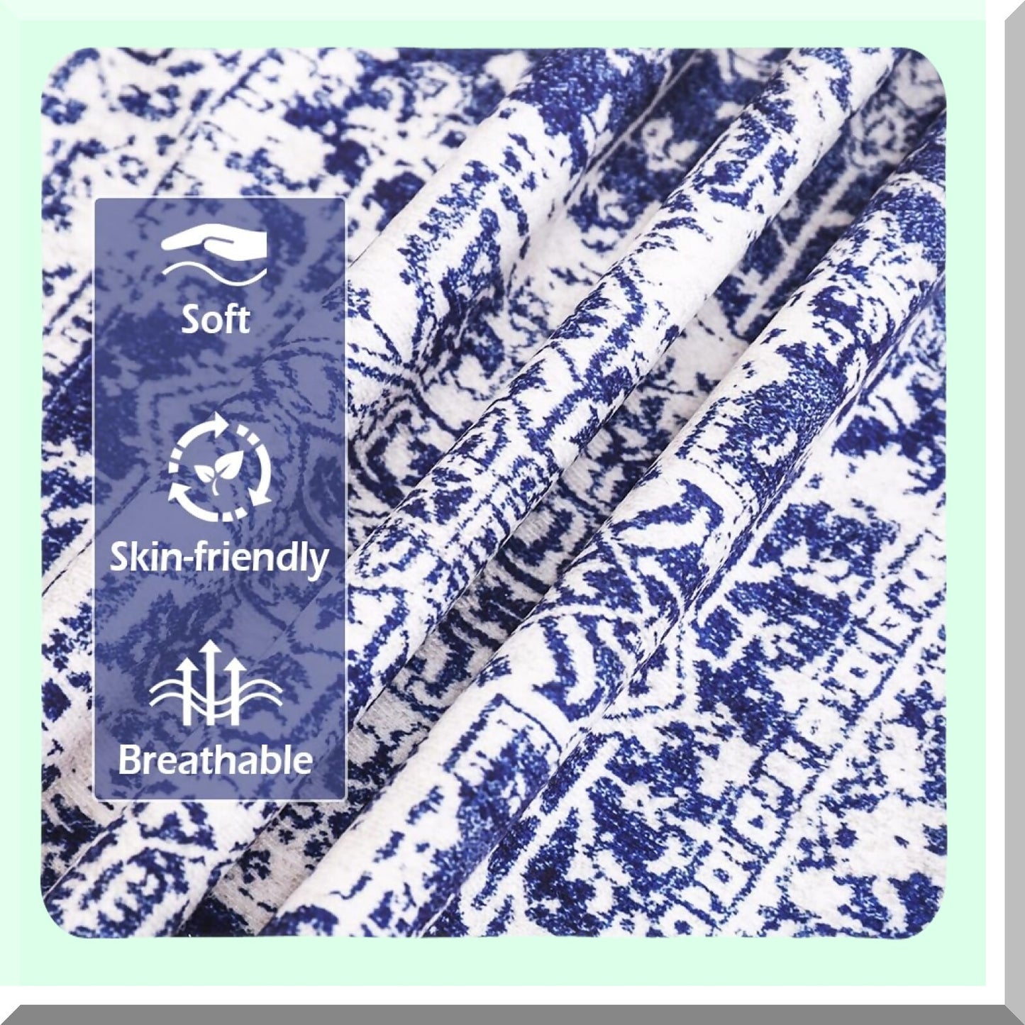 Navy Blue Velvet Lumbar Pillow Set - Boho Farmhouse Decor - Modern Living Room Couch Pillows - White Velvet 12x20 Pillow Covers - Set of 2