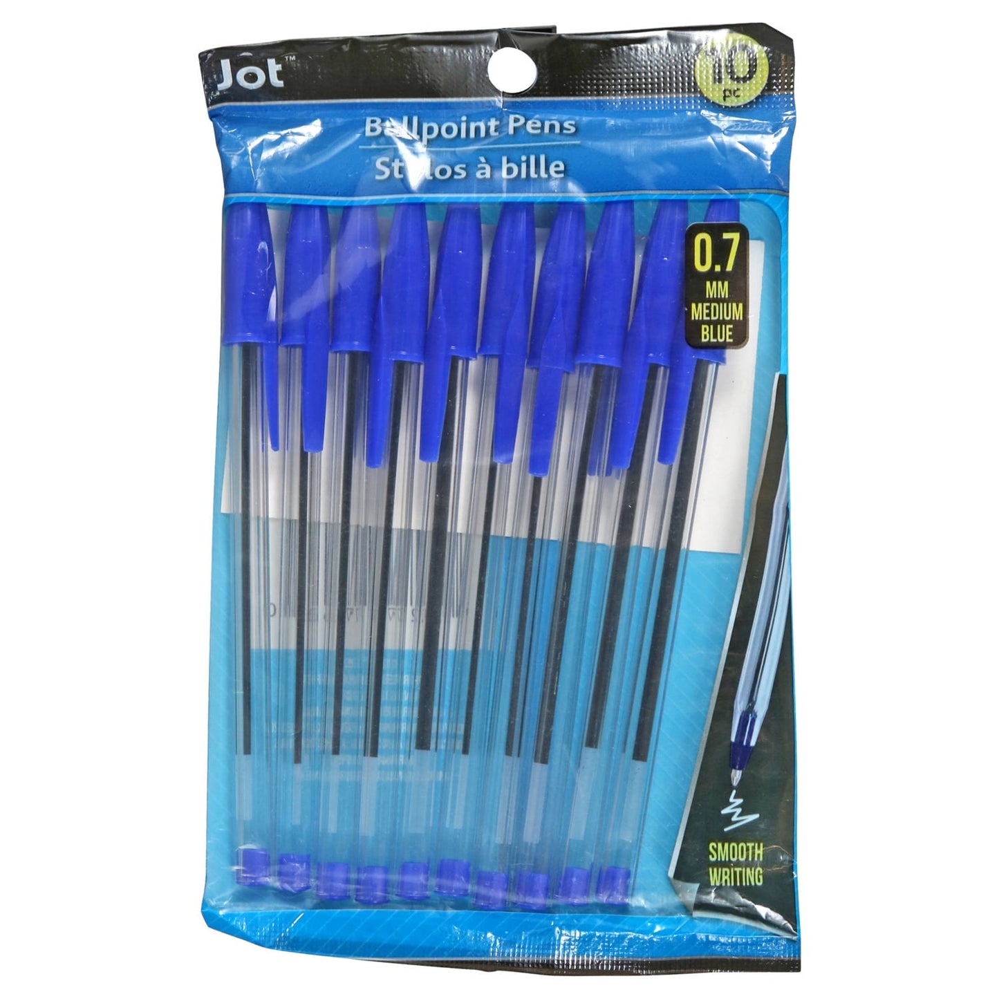 Jot Clear Ballpoint Pens with Blue Ink, 10-ct. Packs (Pack of 36)