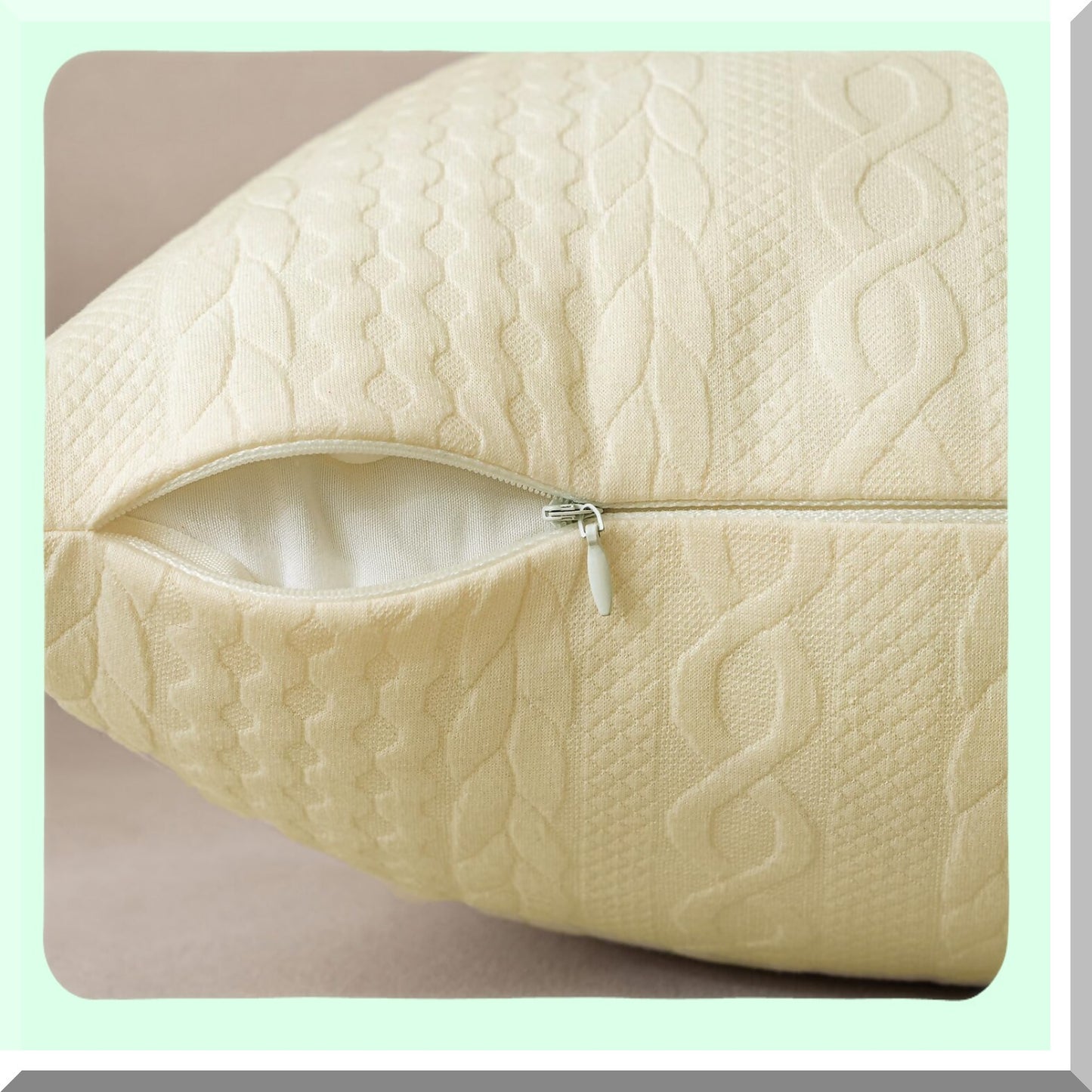 Yellow Bliss Embossed Pillow Covers - Set of 2 | 20x20 Modern Farmhouse Cushion Covers | Soft Decorative Sofa Bed Pillows | Living Room Decor