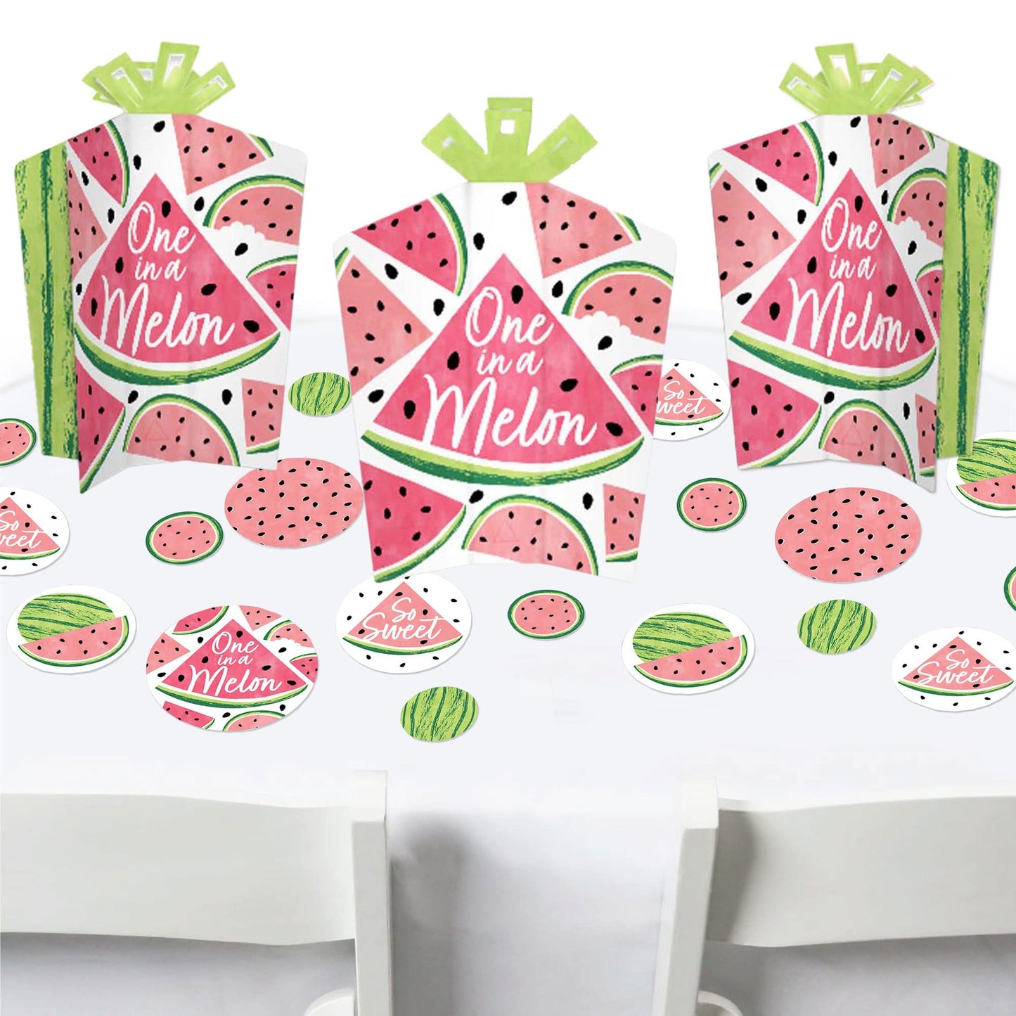 Watermelon Fiesta Table Decor Kit - 30 Piece Set - Fruit Party Centerpiece & Confetti - Sweet Summer Celebration Supplies - Vibrant & Fun Décor