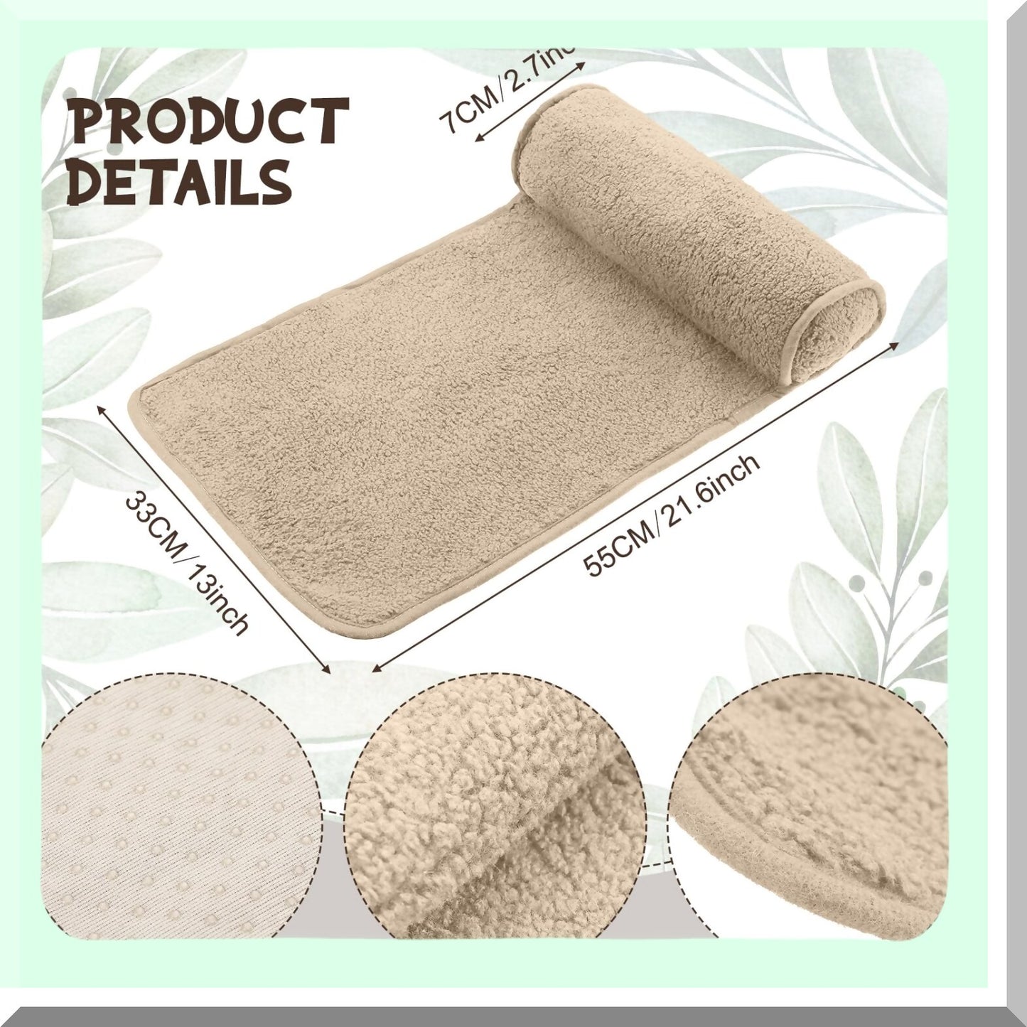 AdjustaPlush Neck Support Pillow - Cozy Fleece Roll for Recliner, Sofa, Armchair. Non-Slip, Adjustable, Light Camel. Perfect for Travel & Home Use.