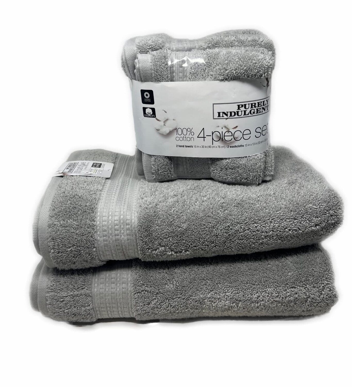 HydroCotton 6-Piece Towel Set Silver