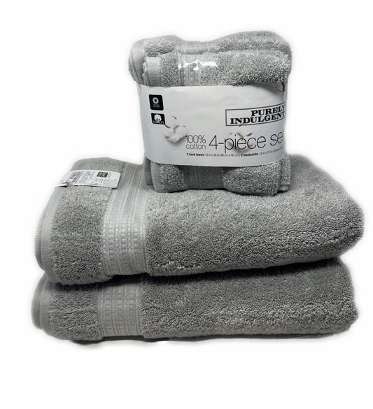 HydroCotton 6-Piece Towel Set Silver