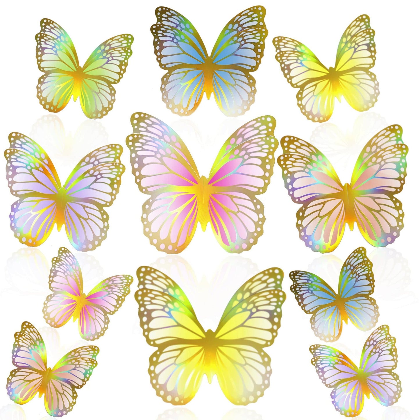 Golden Butterfly Party Table Toppers - 36pcs/18 Pairs Birthday Decorations, Aesthetic Centerpieces for Baby Shower Theme Party Supplies