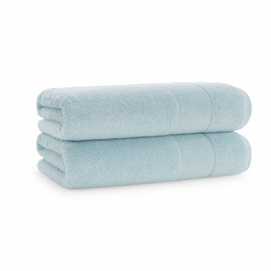Aegean Turkish Cotton Bath Towel Set 2 Sterling Blue