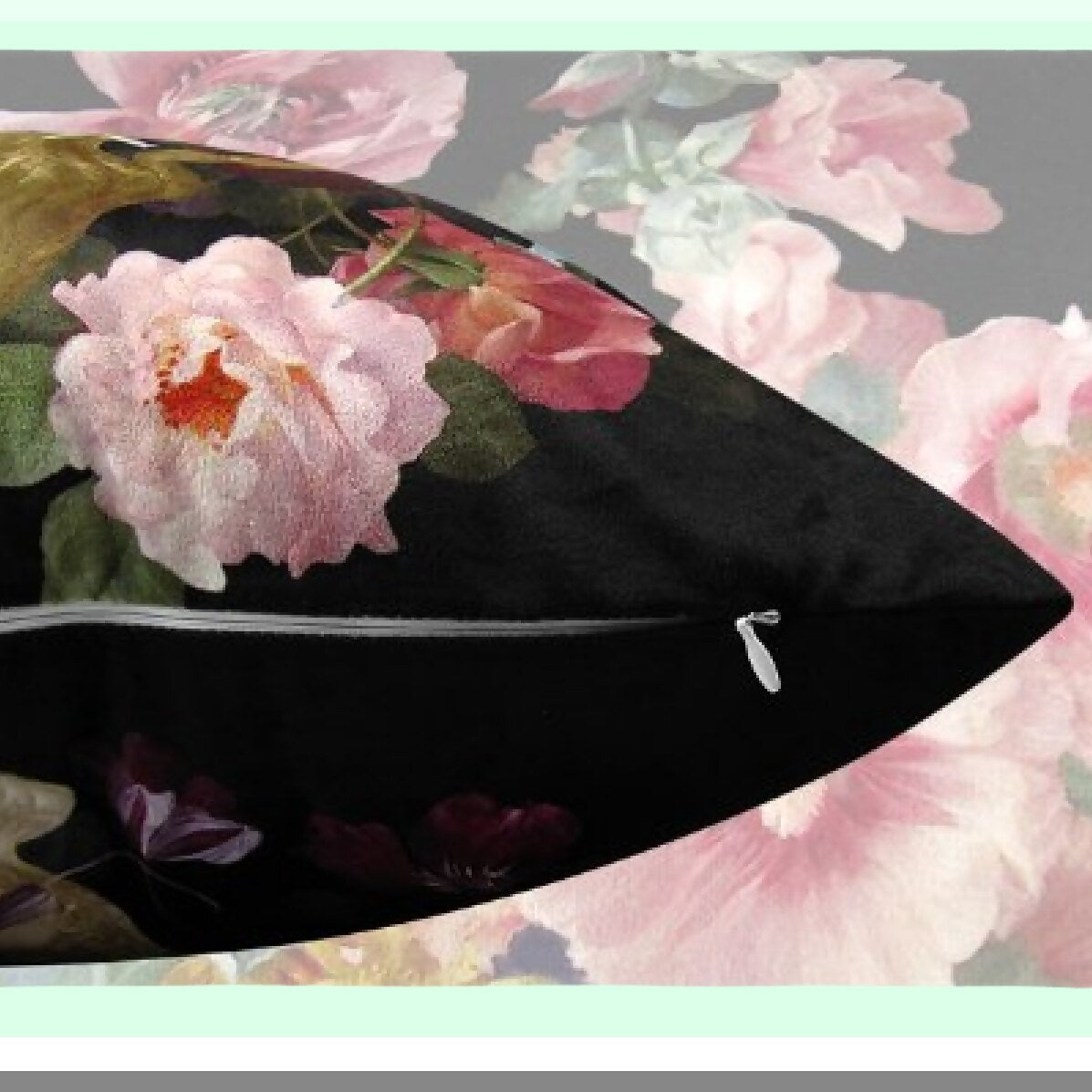 Luxury Bloom Velvet Pillowcase - Double Sided Floral Cushion Cover 16x16 - Elegant Decorative Flower Pillow Case - LC-786