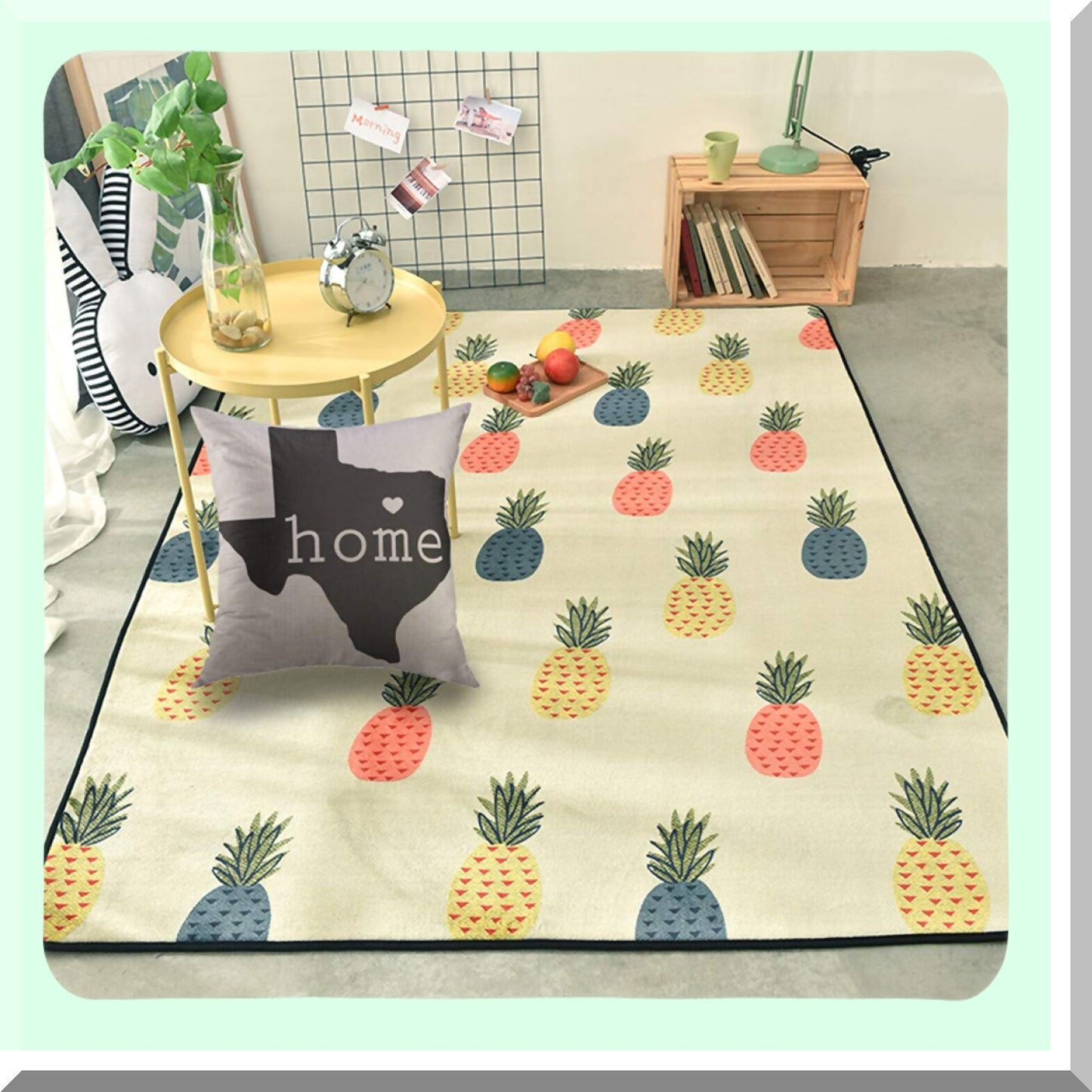 Texas Blue Map Decorative Pillow Cover - Couch Sofa Home Decor Case 18x18 Inch