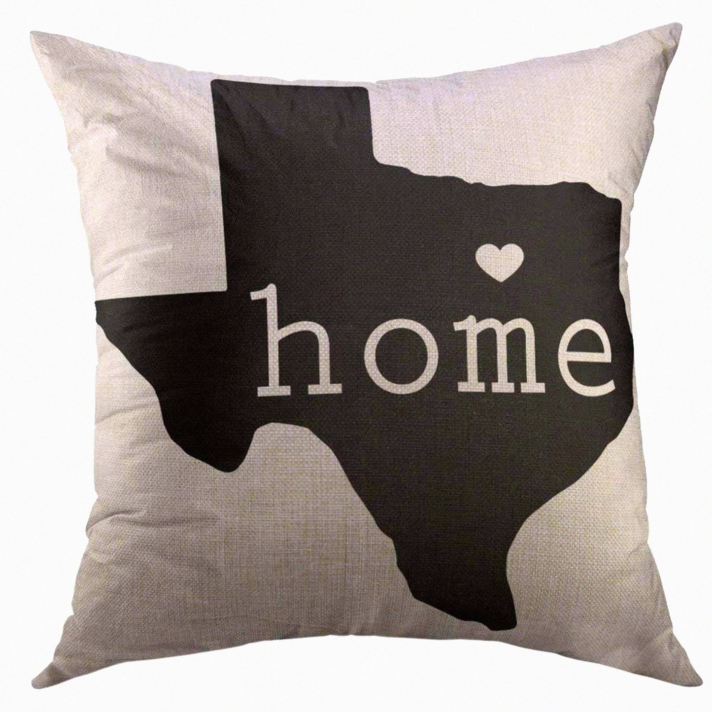 Texas Blue Map Decorative Pillow Cover - Couch Sofa Home Decor Case 18x18 Inch