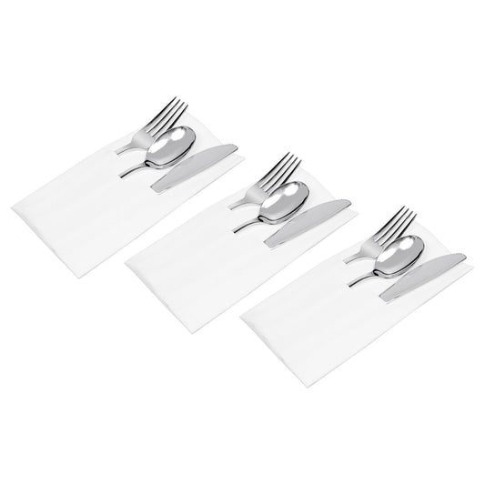 Silver Plastic Flatware and Napkin Sets, 4-ct. Packs (Pack of 24)