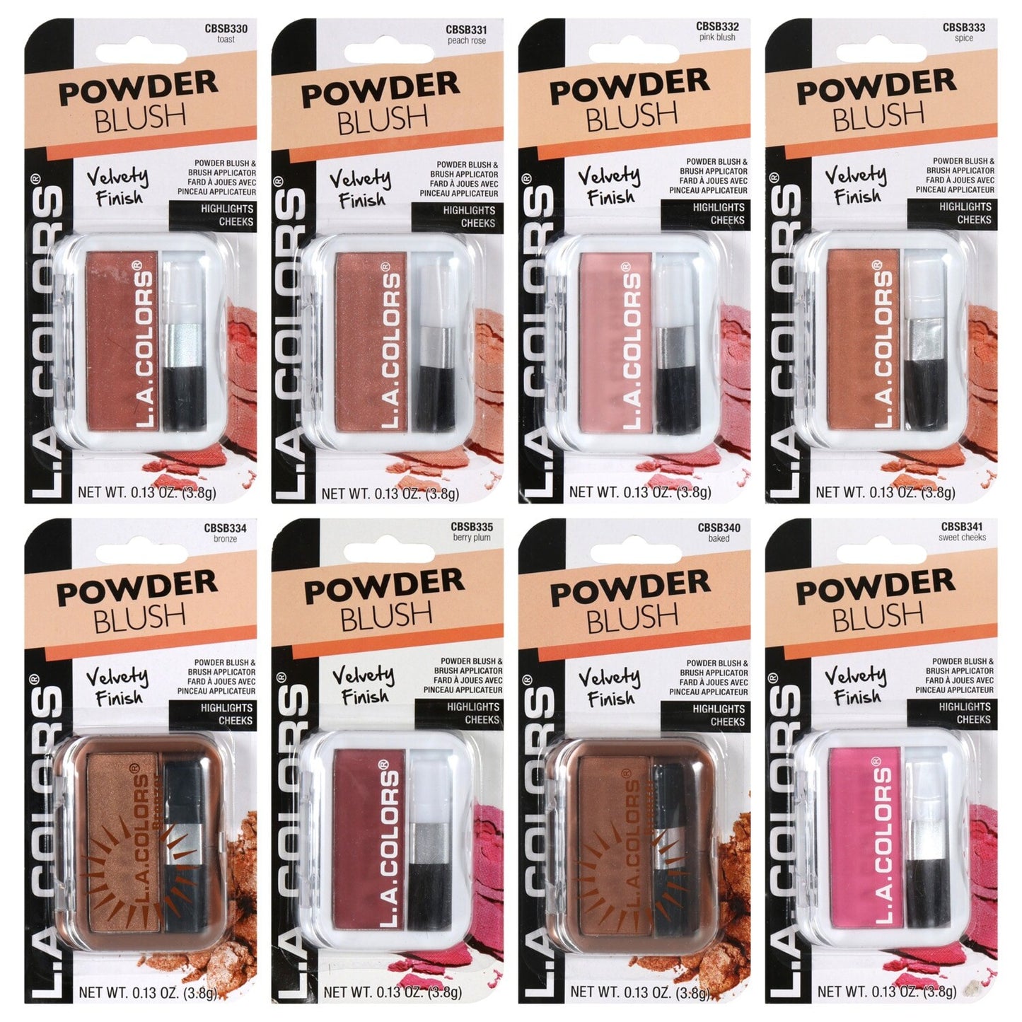 L.A. Colors Expressions Bronzers and Blushes (Pack of 36)