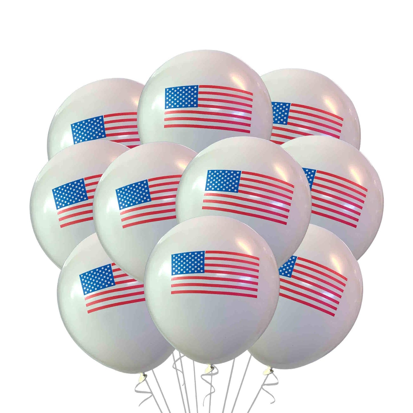 Flag Latex Balloons 12 Count for USA Party and Events