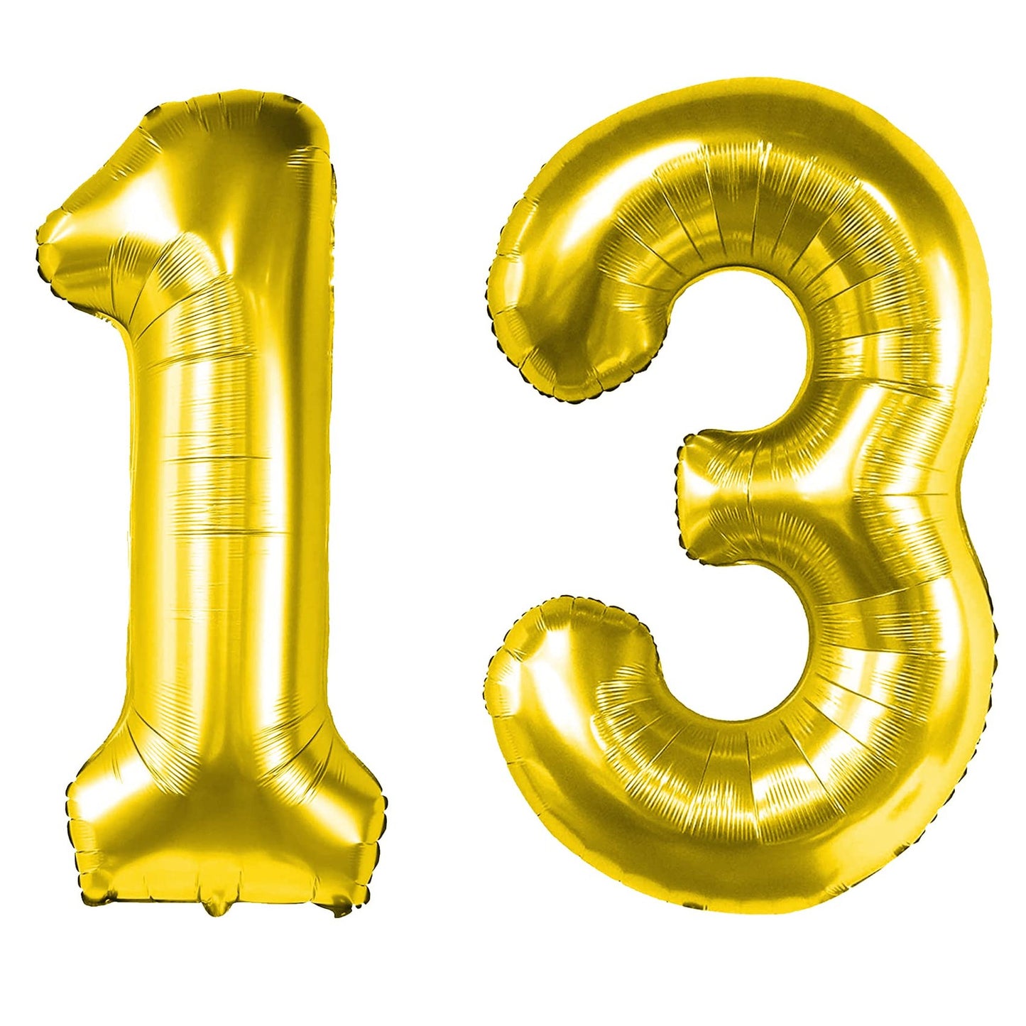 Gold Jumbo 13 Balloon Numbers - Giant 13th Birthday Decorations for Teens - Party Supplies & Anniversary Event Decorations - Boy Girl Balloons