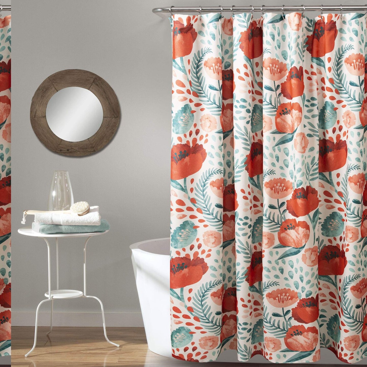 Multi Poppy Garden Shower Curtain 72" x 72"