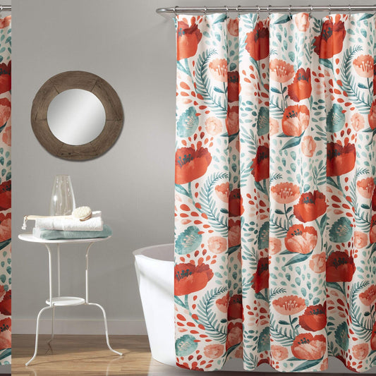 Multi Poppy Garden Shower Curtain 72" x 72"
